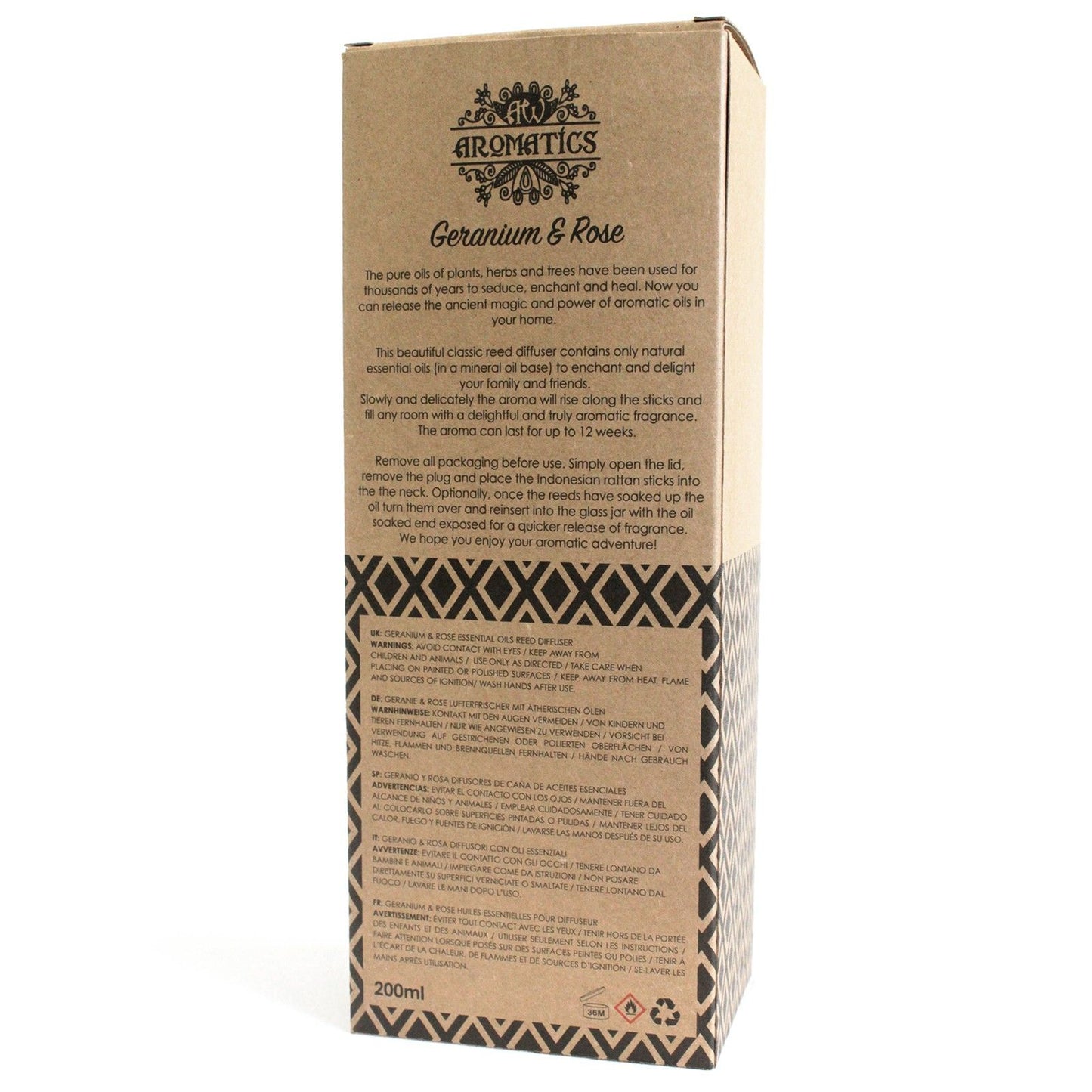 Aróma difuzér s esenciálnymi olejmi Pelargonie & Ruže 200 ml