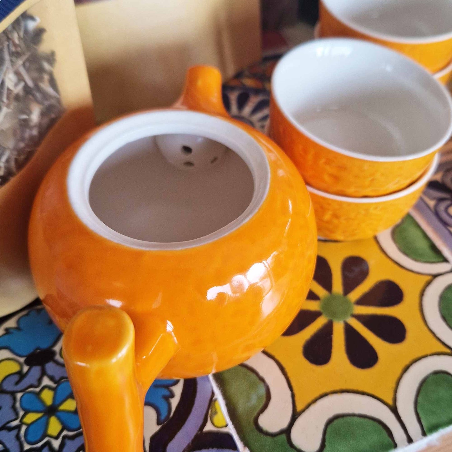Set čajovej kanvice Herbal Orange – kanvice a štyri šálky