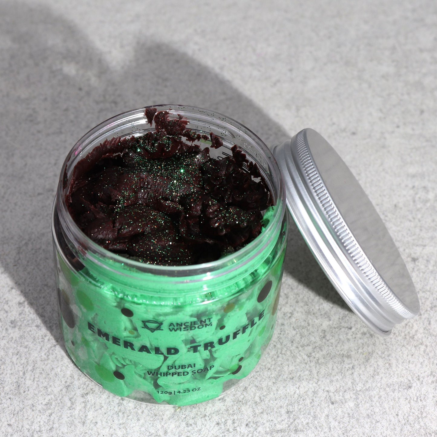 Šľahané krémové mydlo Dubai - Emerald Truffle 120 g