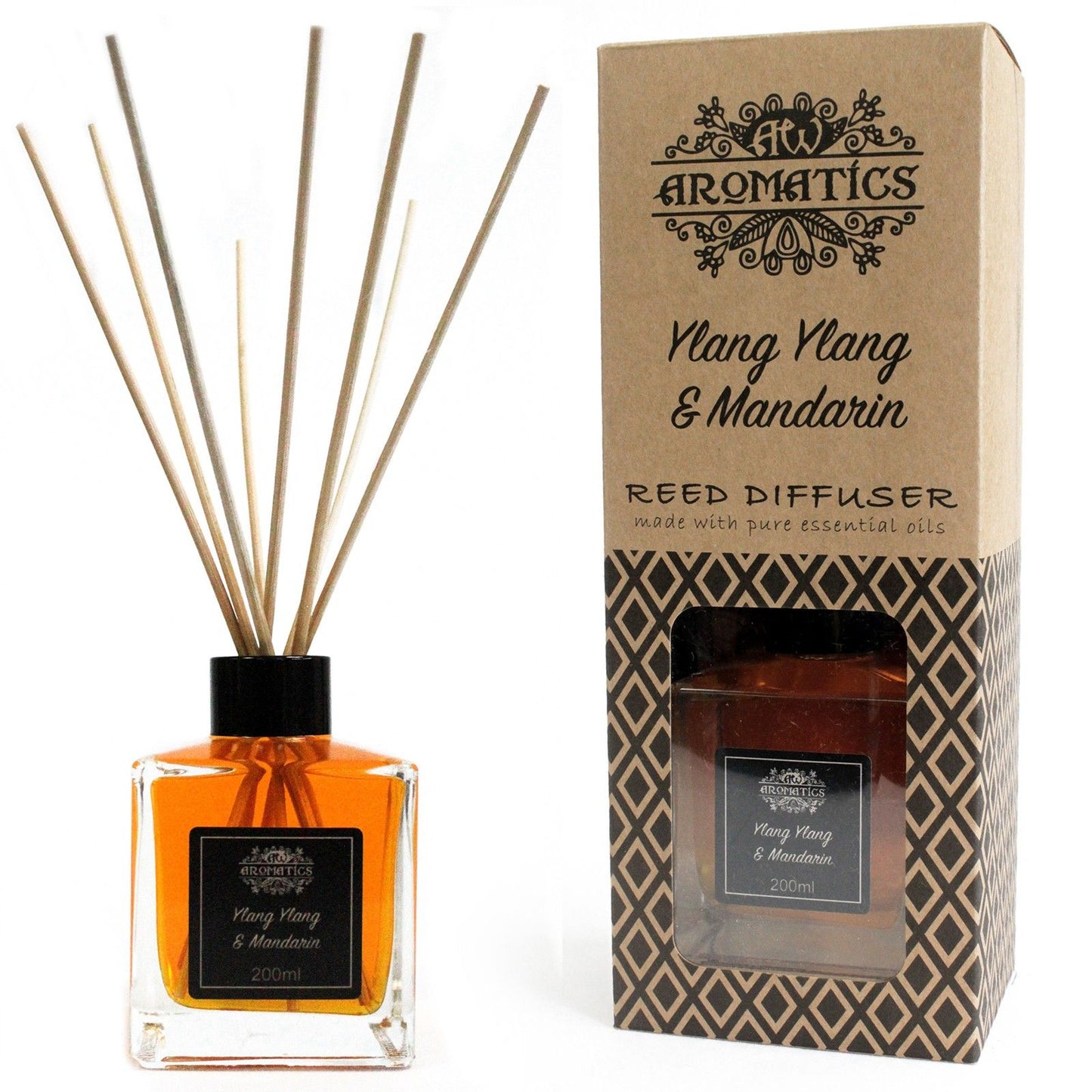 Aróma difuzér s esenciálnymi olejmi Ylang-ylang & Mandarinka 200 ml
