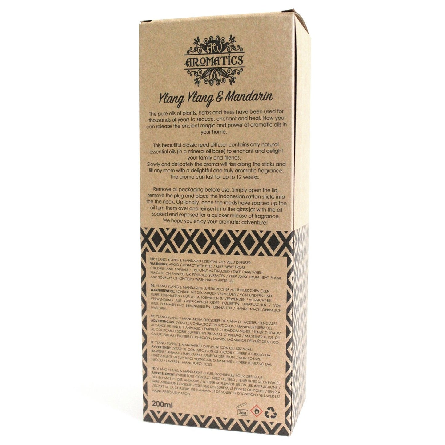 Aróma difuzér s esenciálnymi olejmi Ylang-ylang & Mandarinka 200 ml