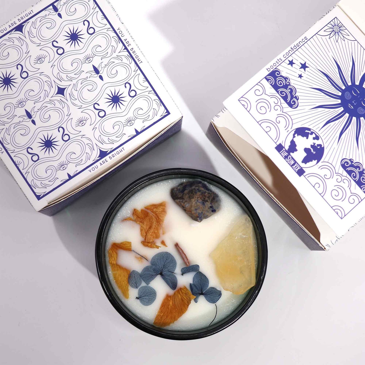 Hop Hare Krištáľová magická kvetinová sviečka – Slnko