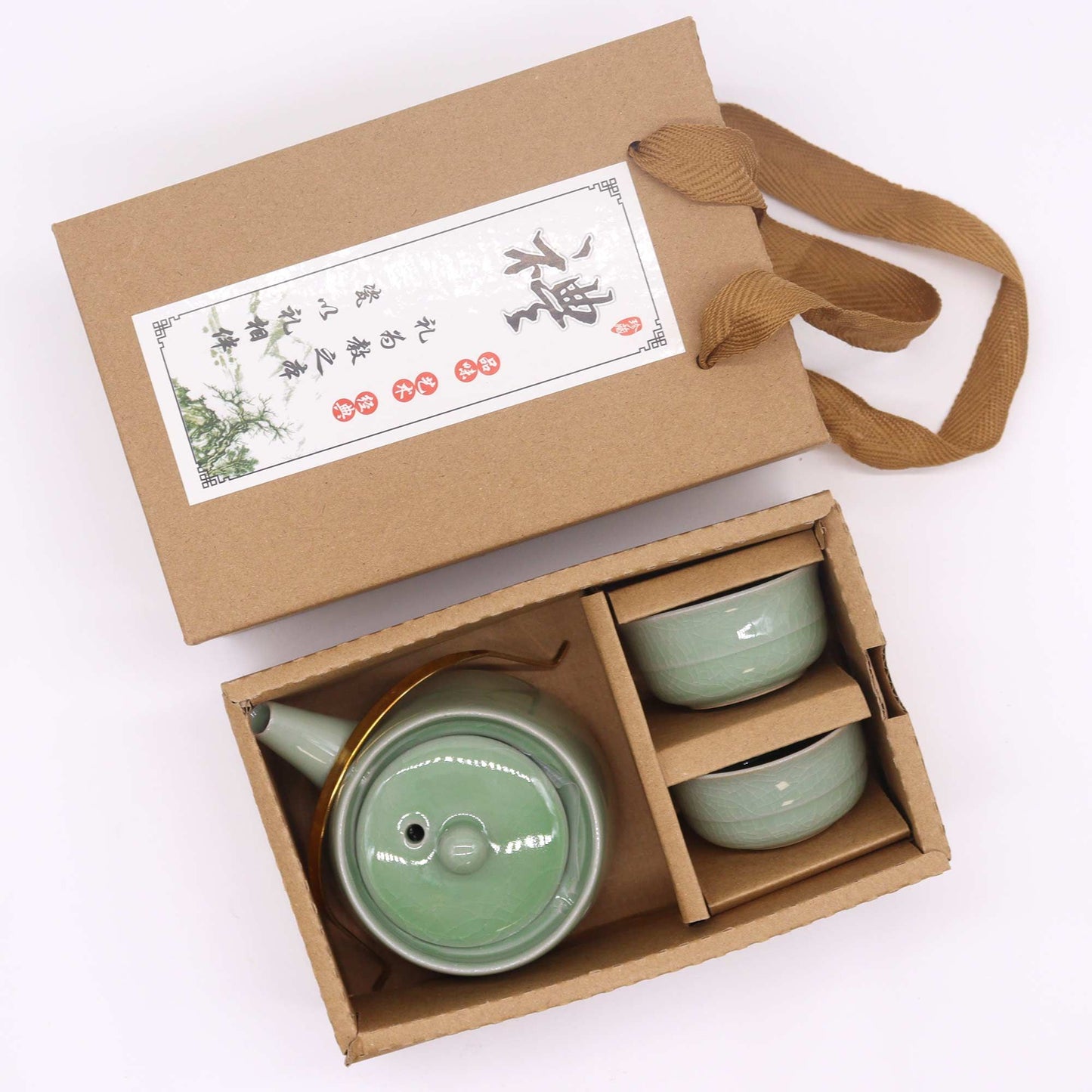 Set čajovej kanvice Herbal Jade – kanvice a dve šálky