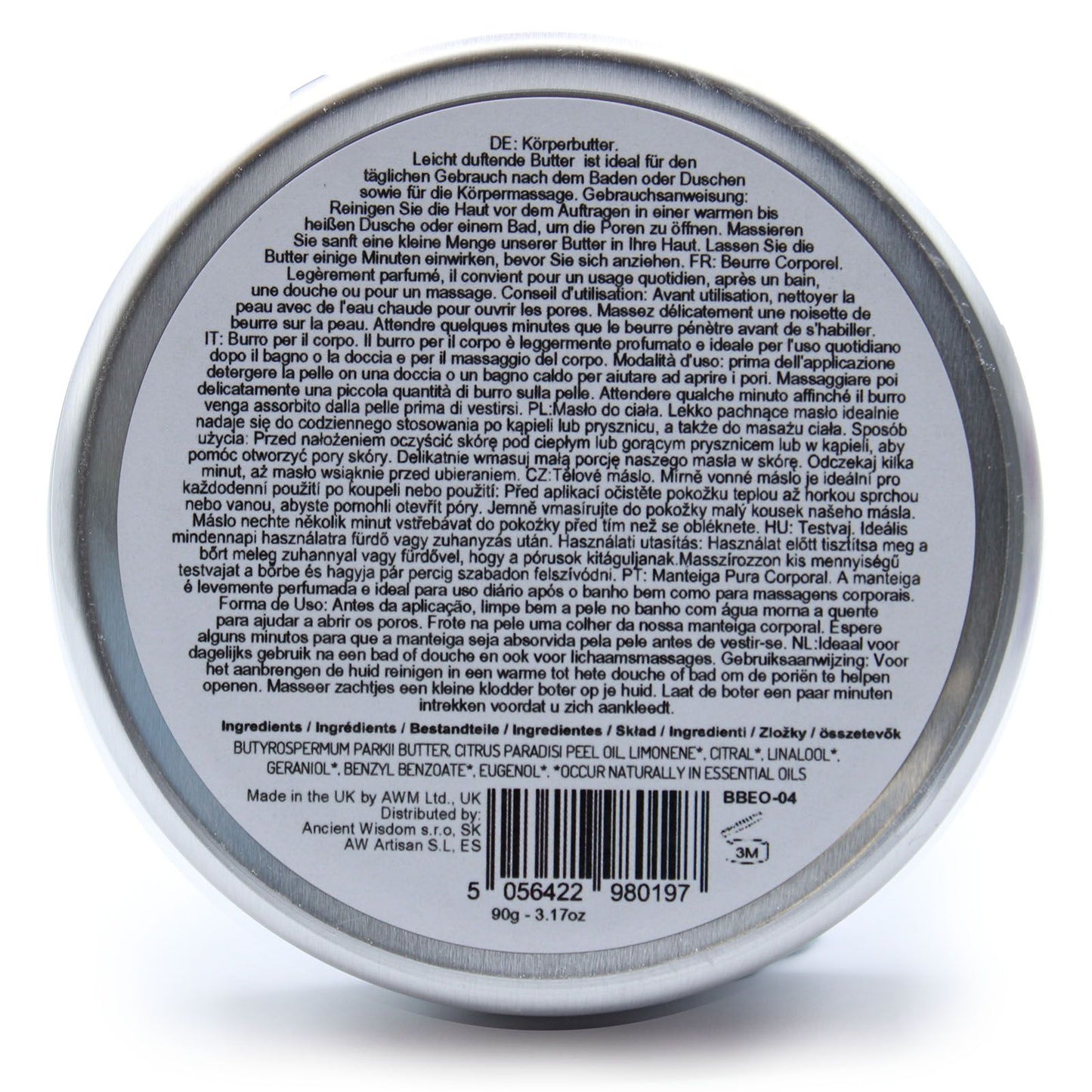 Aromaterapeutické bambucké maslo 90 g – grapefruit