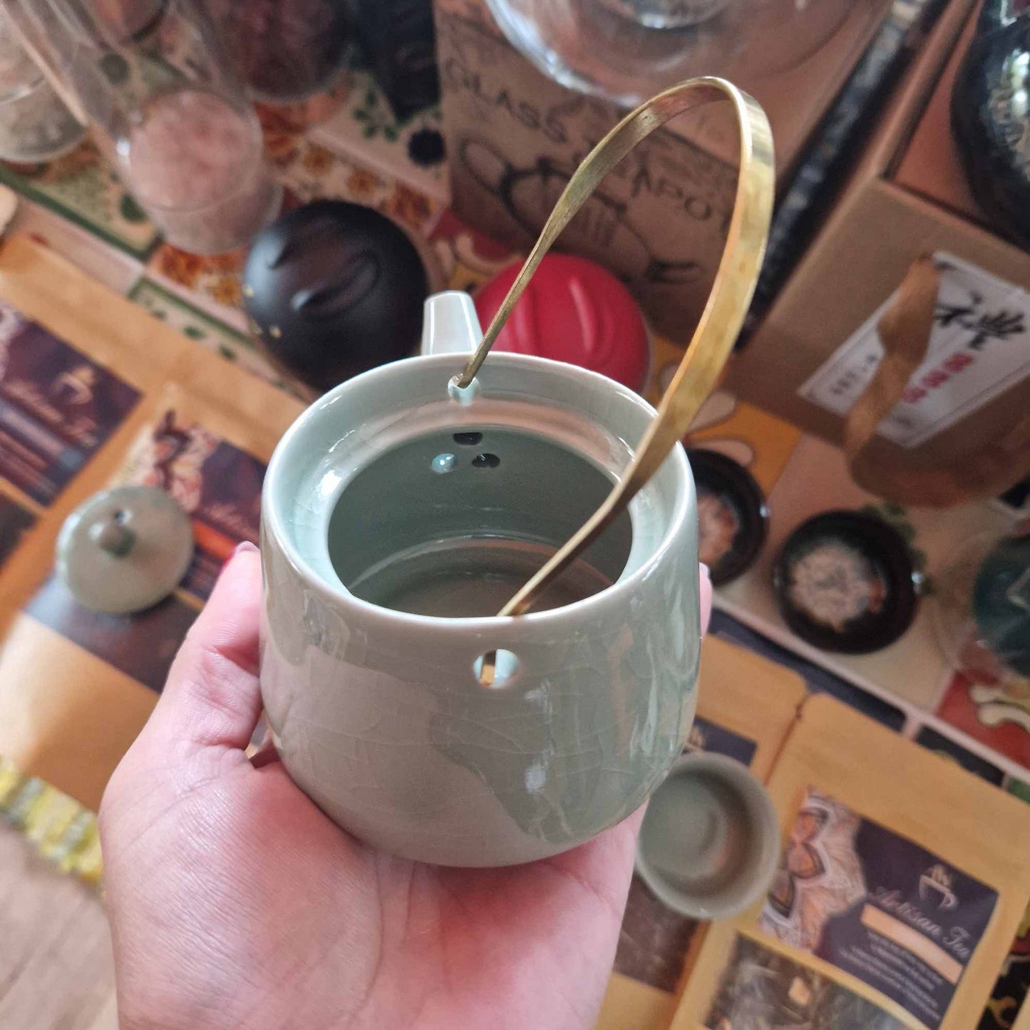 Set čajovej kanvice Herbal Jade – kanvice a dve šálky