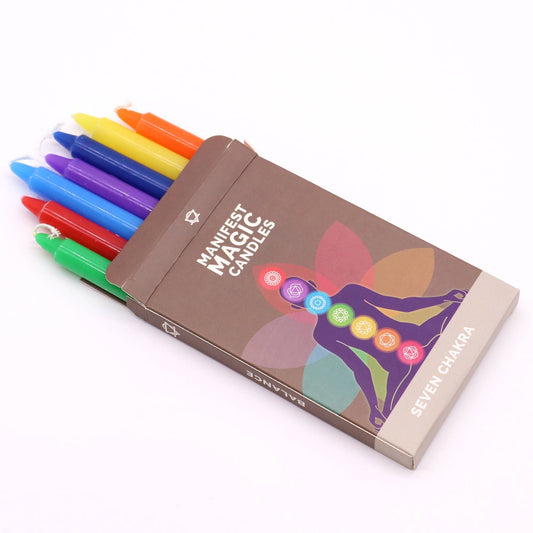 Sada Manifest sviečok pre sedem čakier (balenie 7 ks)