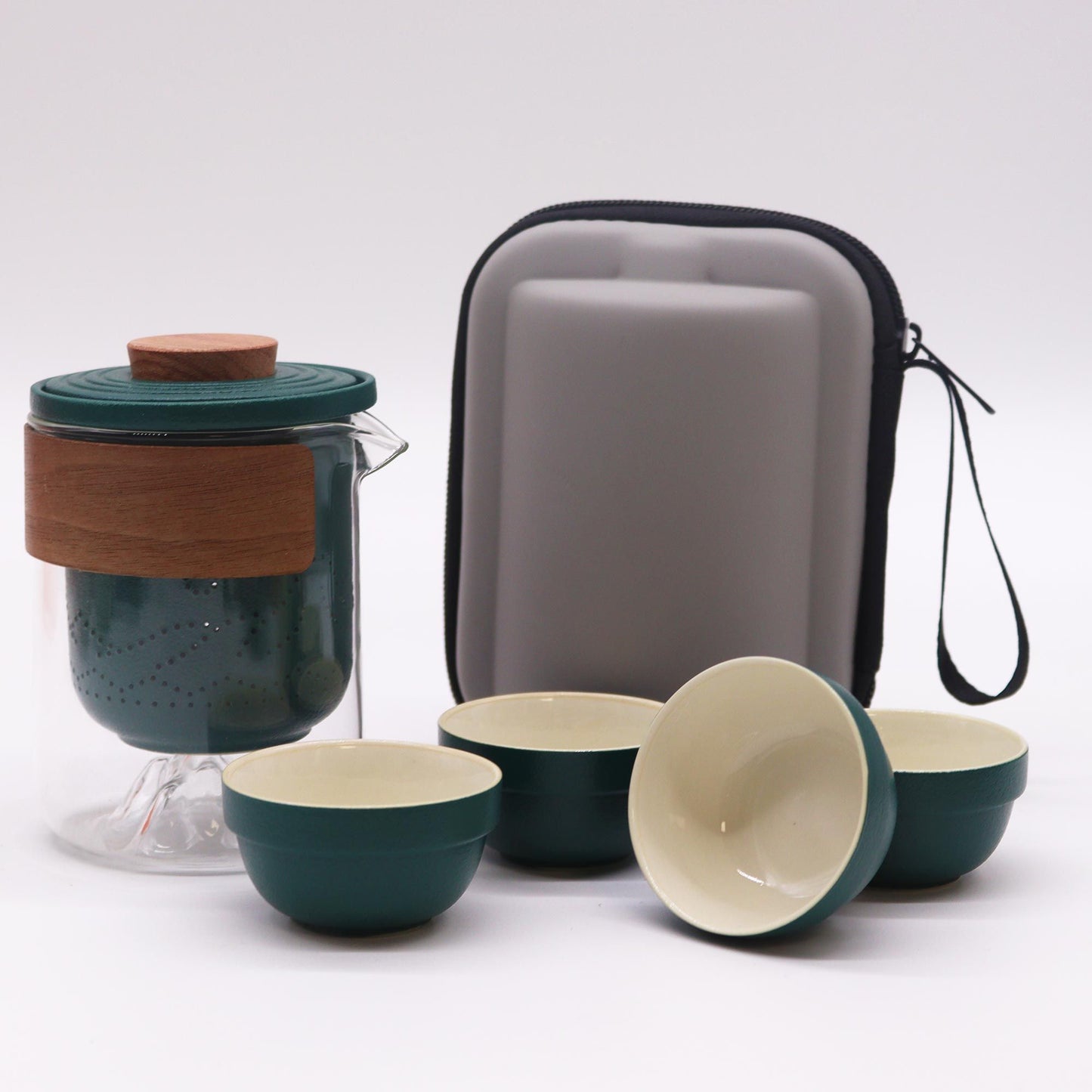 Set cestovnej čajovej kanvice Mountain – Štyria priatelia – cestovné balenie