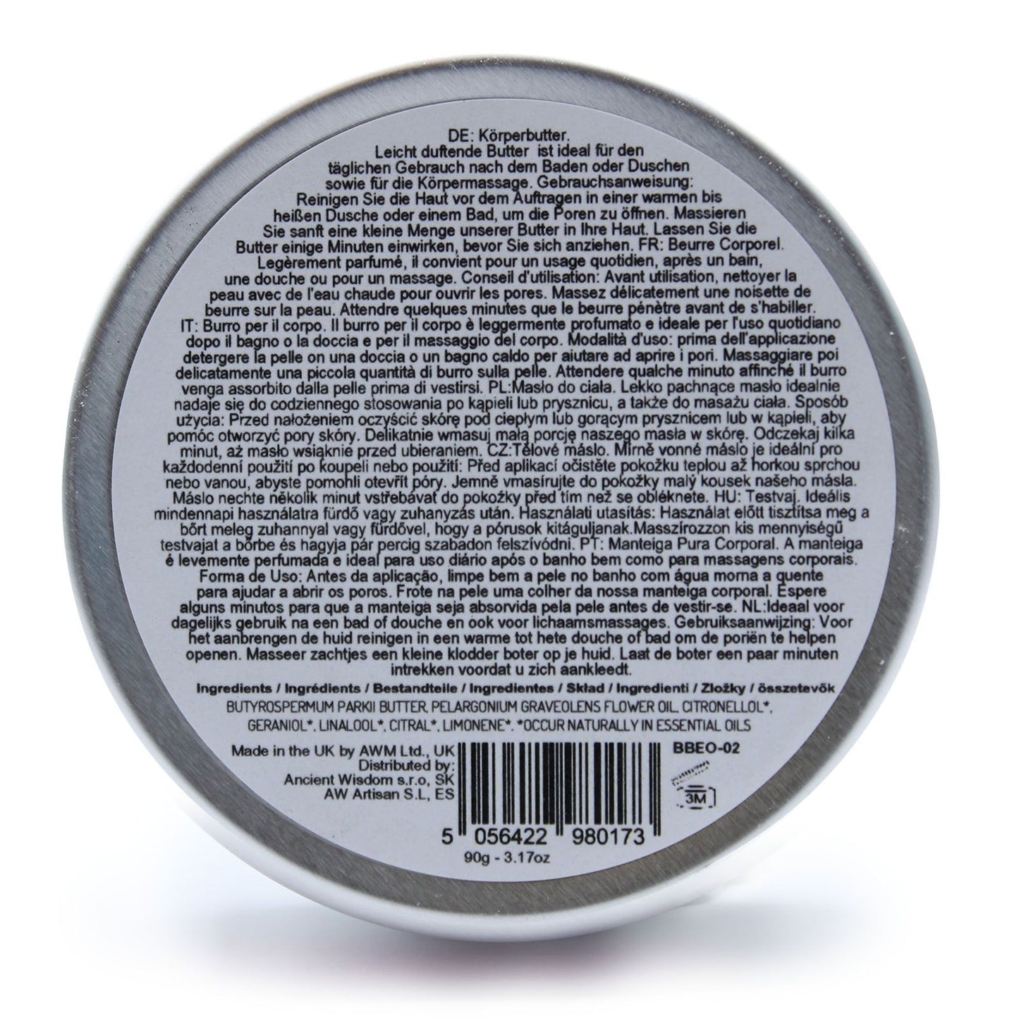 Aromaterapeutické bambucké maslo 90 g – geranium