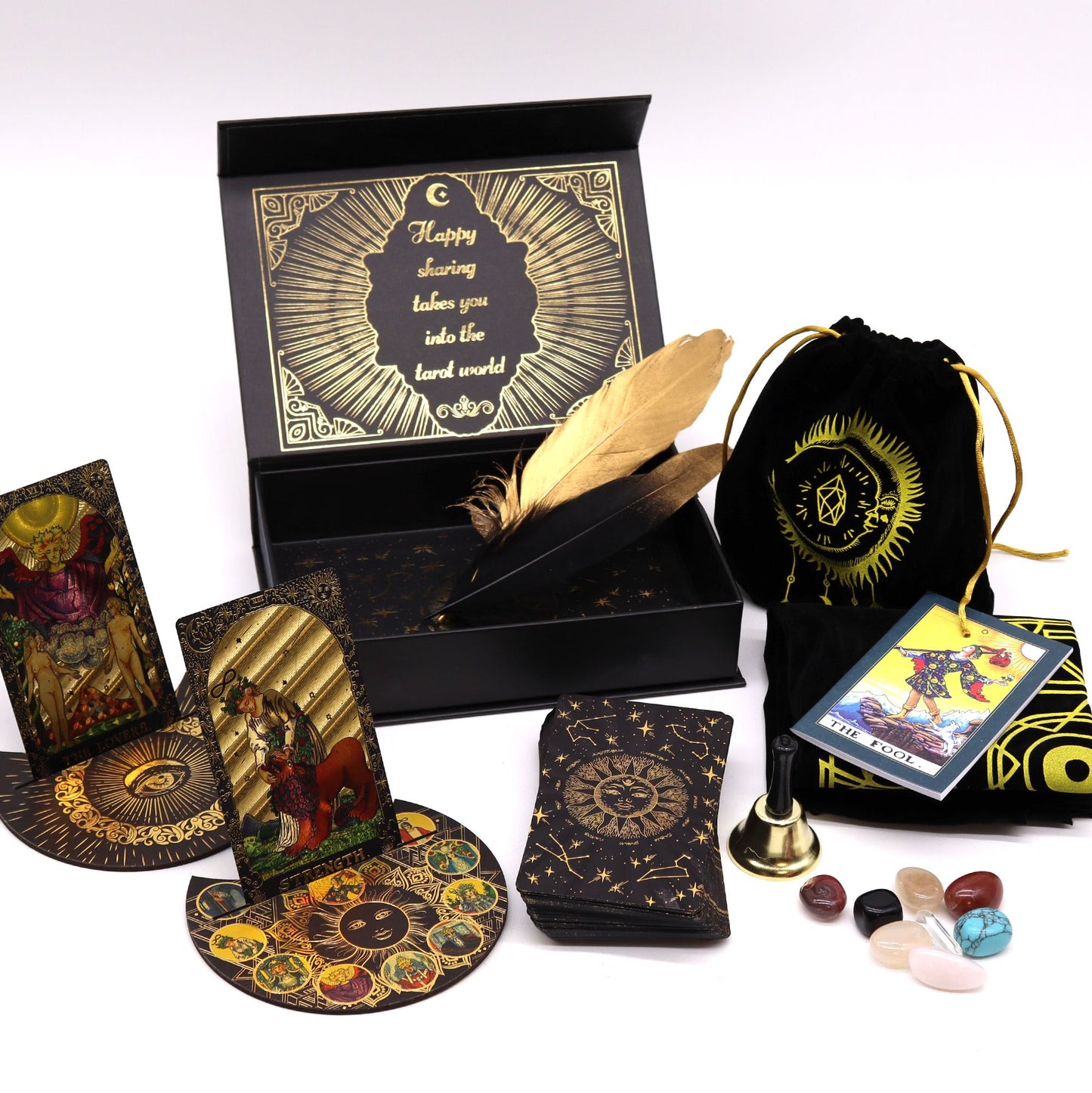 Tarot so zlatou fóliou – Nech mágia začne – darčeková sada