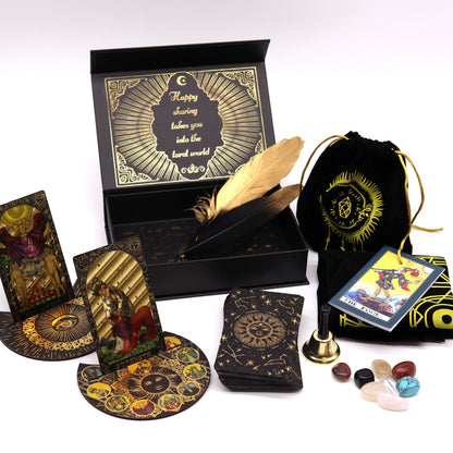 Tarot so zlatou fóliou – Nech mágia začne – darčeková sada