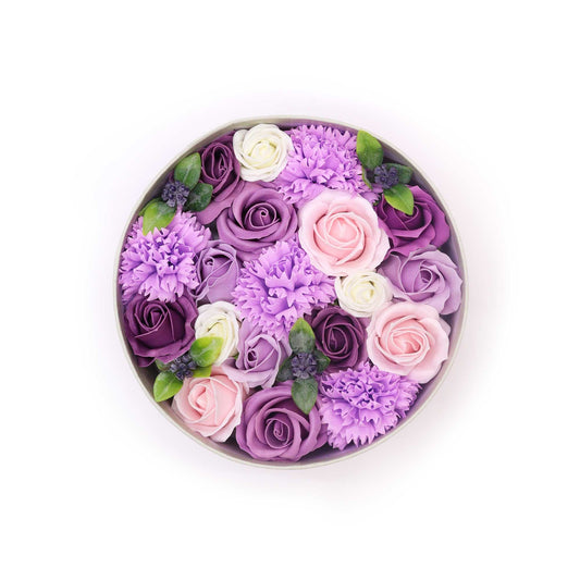 Round Box - Lavender Rose &amp; Carnation