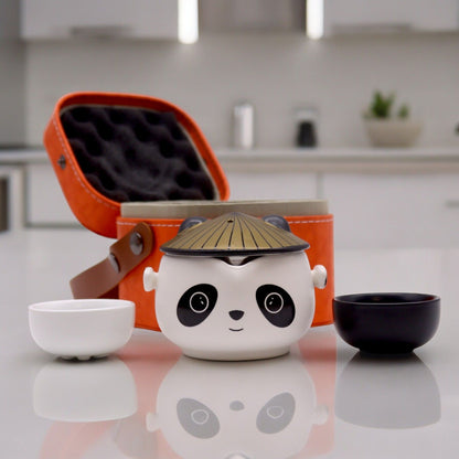 Set čajovej kanvice Kung Fu Panda – dve šálky – cestovné balenie