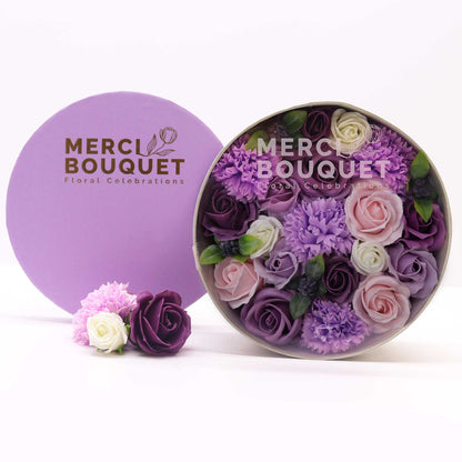Round Box - Lavender Rose &amp; Carnation