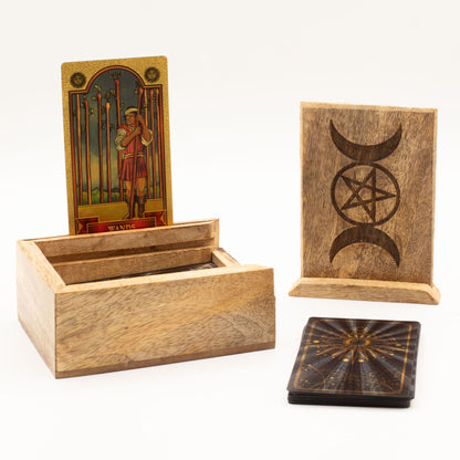 Malá škatuľka na tarot so stojanom