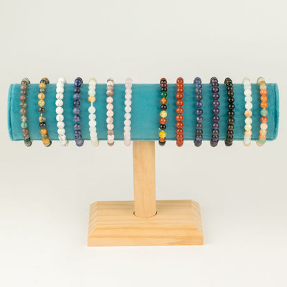 Jemný minerálny náramok Petite – ametyst, 6 mm