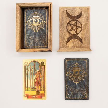 Malá škatuľka na tarot so stojanom