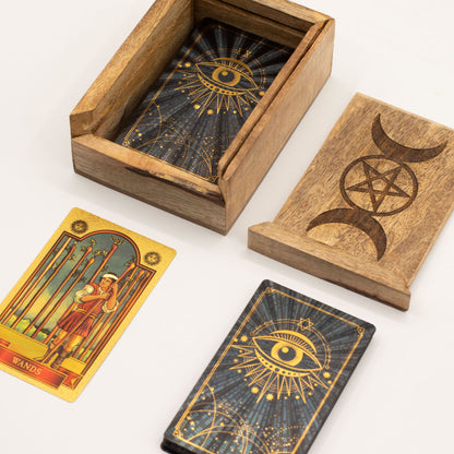 Malá škatuľka na tarot so stojanom