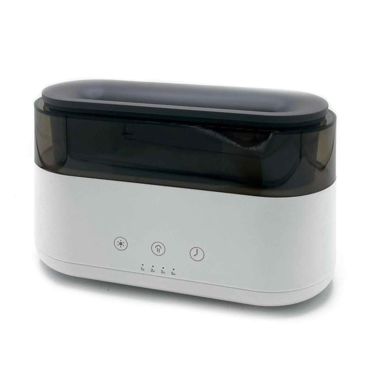 Moderná Aróma Diffuser - Led Clock - USB-C - Flame Effect