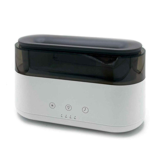 Moderná Aróma Diffuser - Led Clock - USB-C - Flame Effect