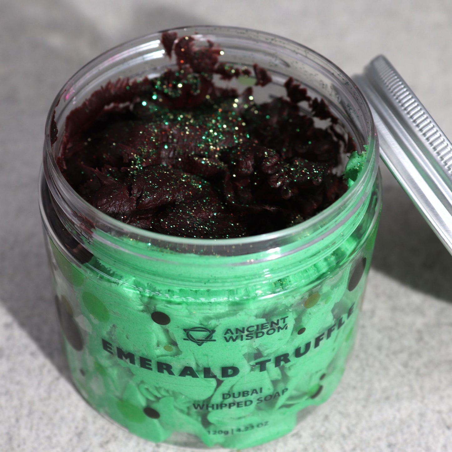 Šľahané krémové mydlo Dubai - Emerald Truffle 120 g