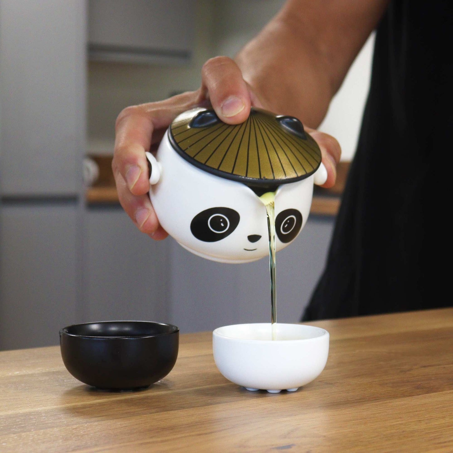 Set čajovej kanvice Kung Fu Panda – dve šálky – cestovné balenie
