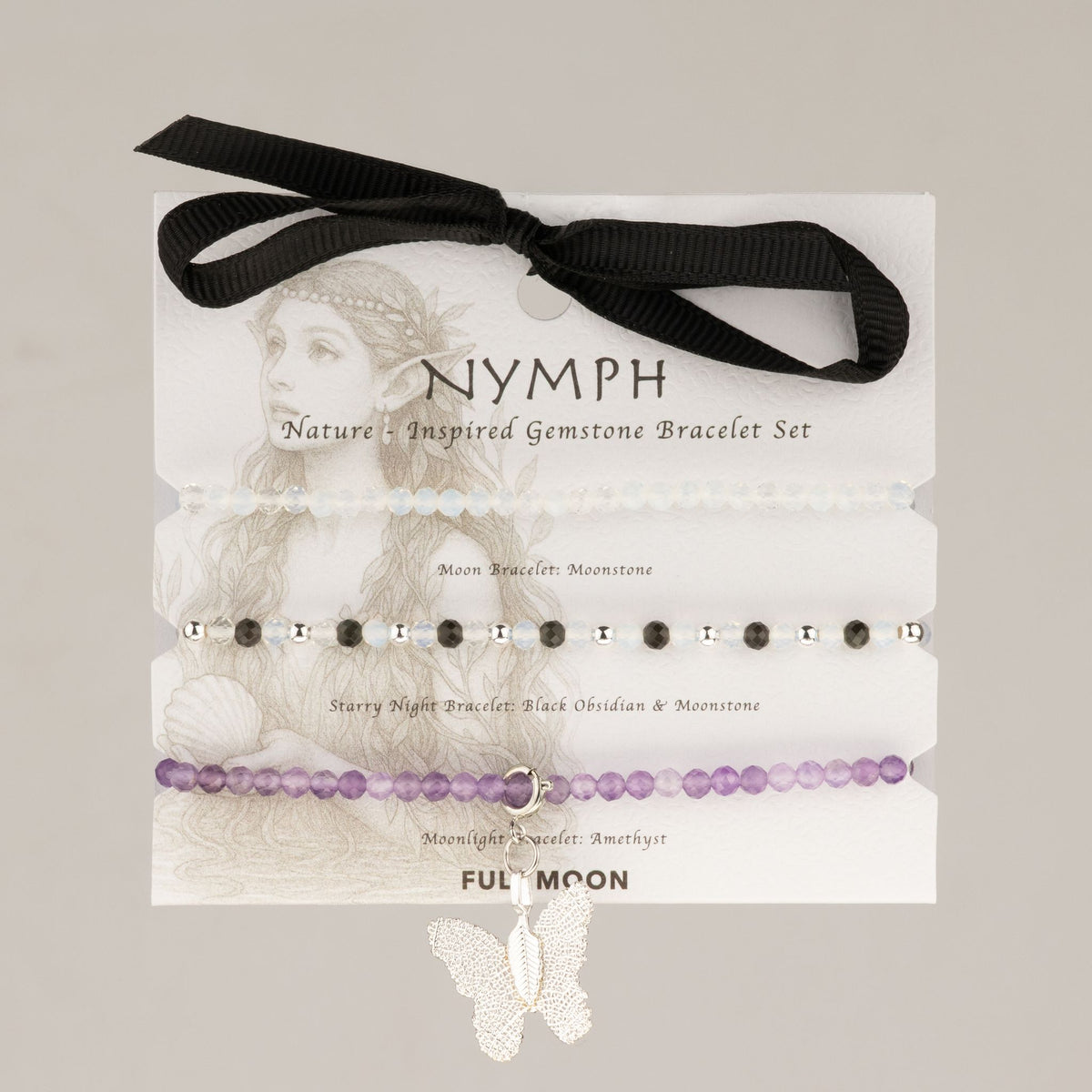 Súprava 3 minerálnych náramkov Nymph – Spln