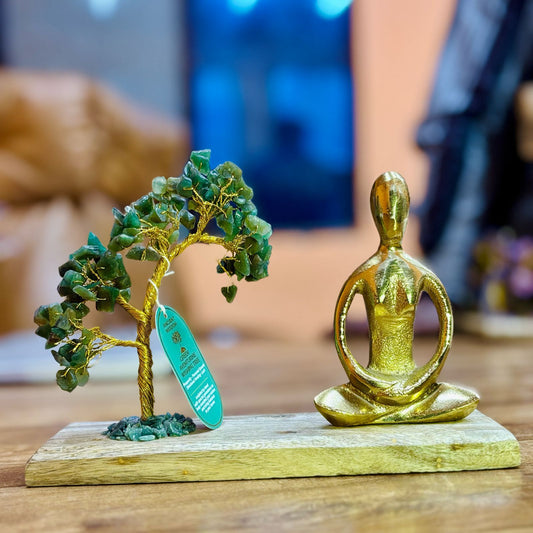Minerálna záhradka – avanturín · Padmasana