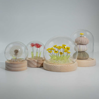 Svetelná dekorácia pod sklom – Pestrofarebné tulipány · USB