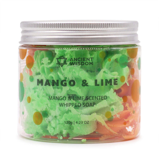 Šľahané krémové mydlo Mango &amp; limetka, 120 g.