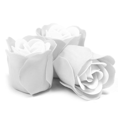 Set of 3 Soap Flower Heart Box - Biela