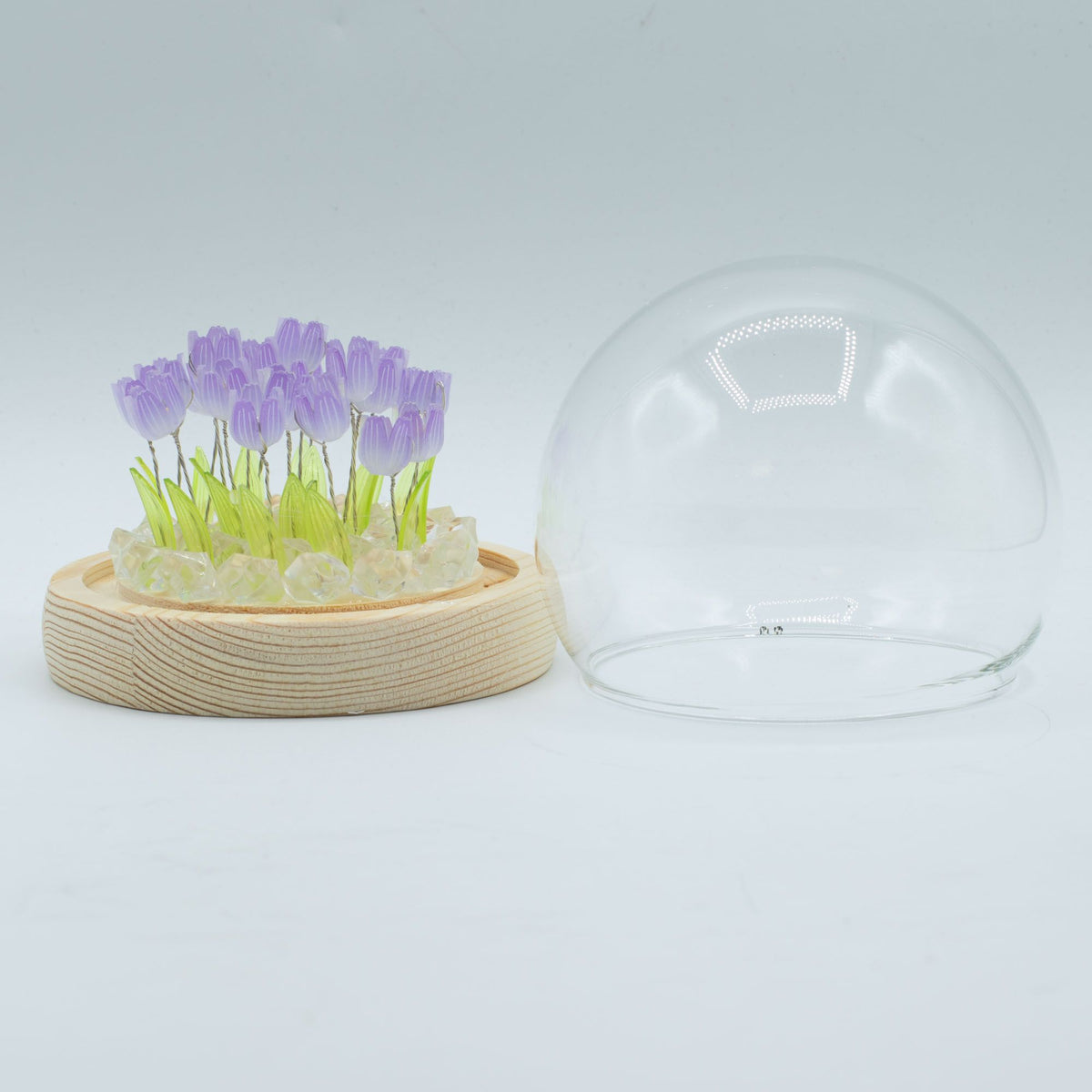 Svetelná dekorácia pod sklom – Tulipány · USB