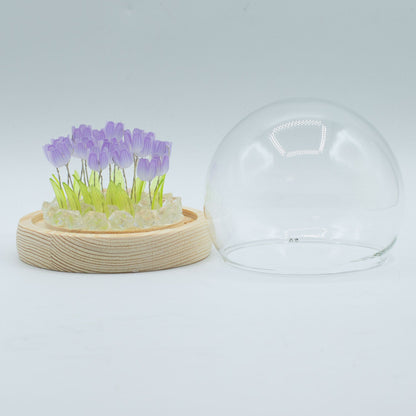 Svetelná dekorácia pod sklom – Tulipány · USB