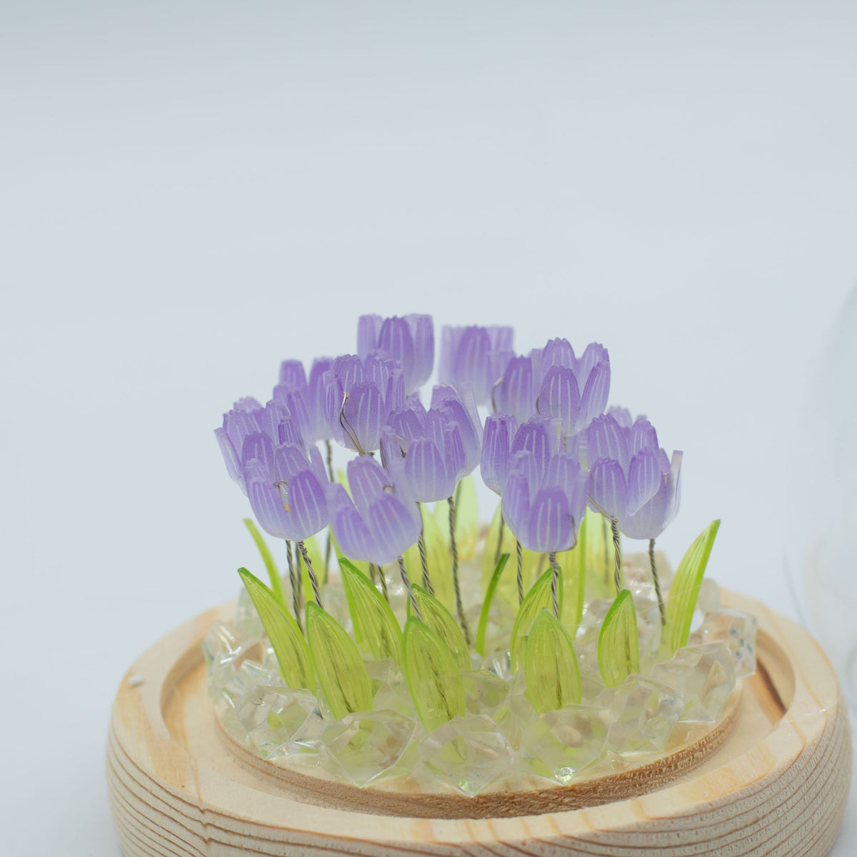 Svetelná dekorácia pod sklom – Tulipány · USB