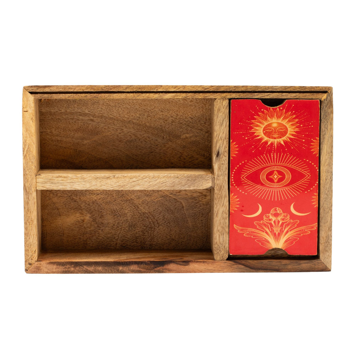 Krabička na tarot s tromi priehradkami