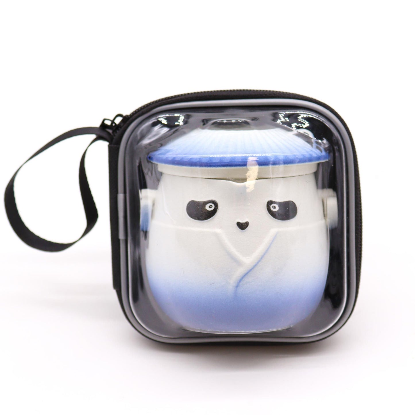 Panda Teapot Set &amp; Three Cups - Sky Blue