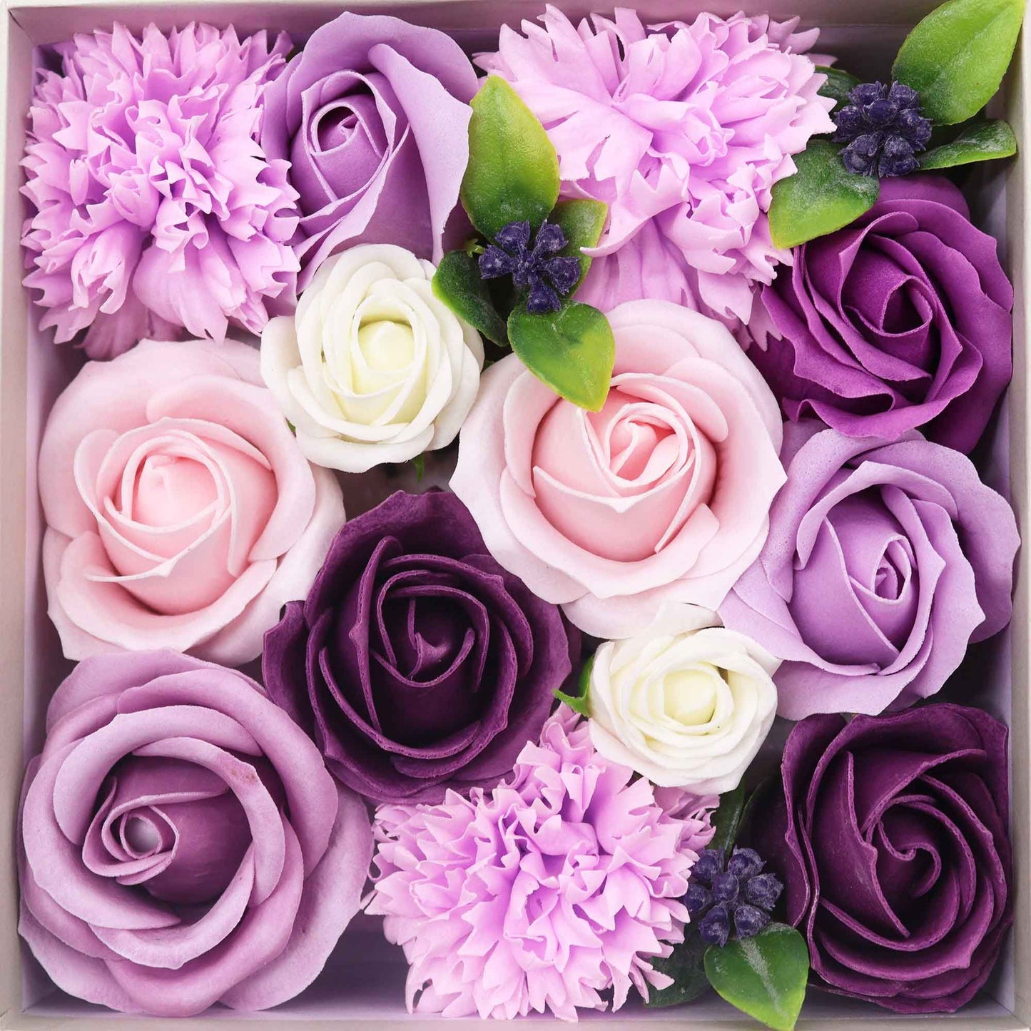 Square Box - Lavender Rose &amp; Carnation