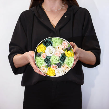 Round Box - Spring Celibrations - Yellow &amp; Greens