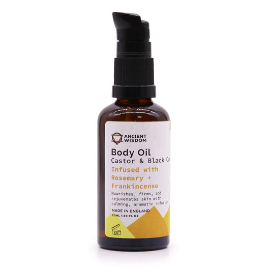 Organický telový olej 50ml - rozmarín a kadidlo