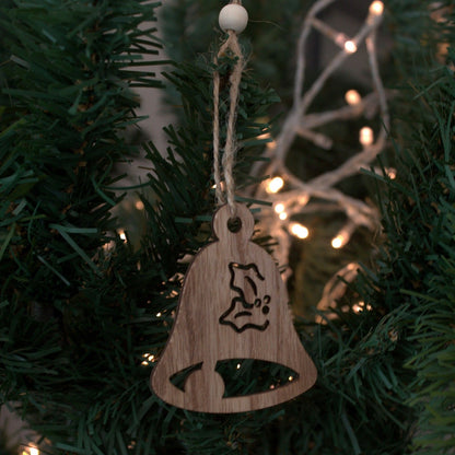 Balenie 3 ks drevená vianočná dekorácia – Zvonček 