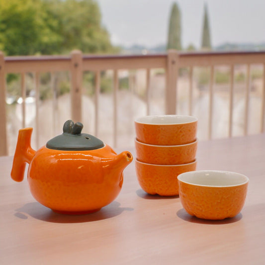 Set čajovej kanvice Herbal Orange – kanvice a štyri šálky