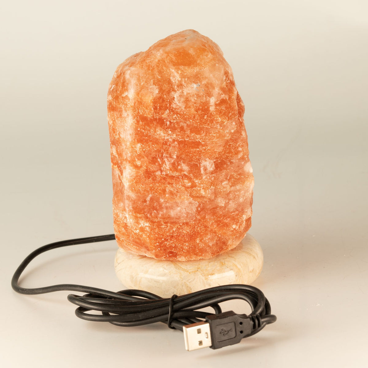 USB soľná lampa, 11,5 cm – biele svetlo