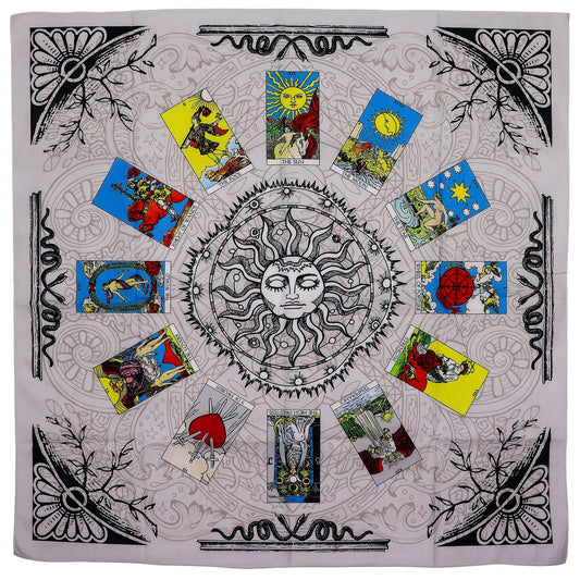 Podložka na výklad kariet – Strom života, 75 × 75 cm