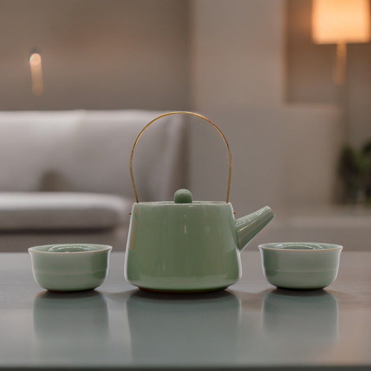Set čajovej kanvice Herbal Jade – kanvice a dve šálky