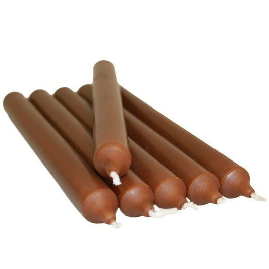 Hnedé stolové sviečky (100 ks)
