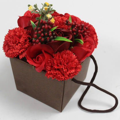 Soap Flower Bouqet - Red Rose &amp; Carnation