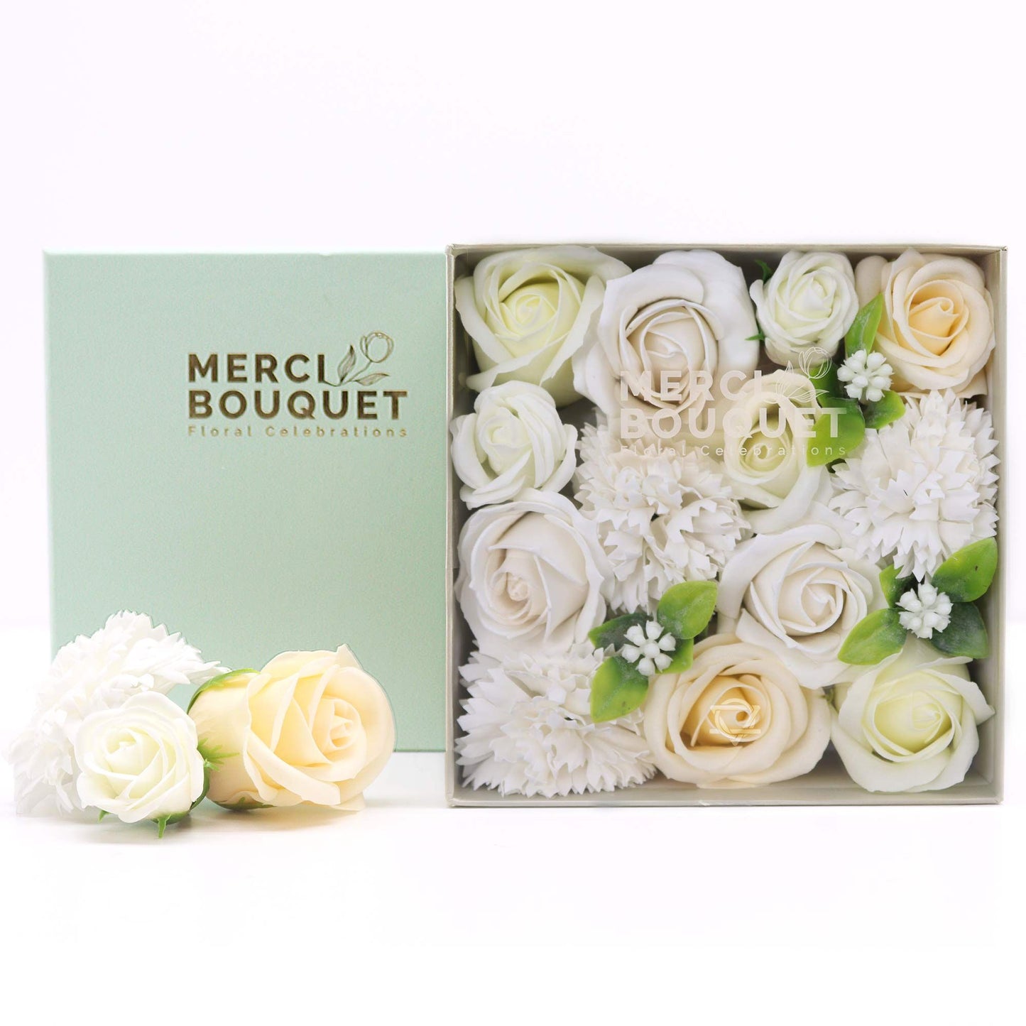 Square Box - Wedding Blessings - White &amp; Ivory
