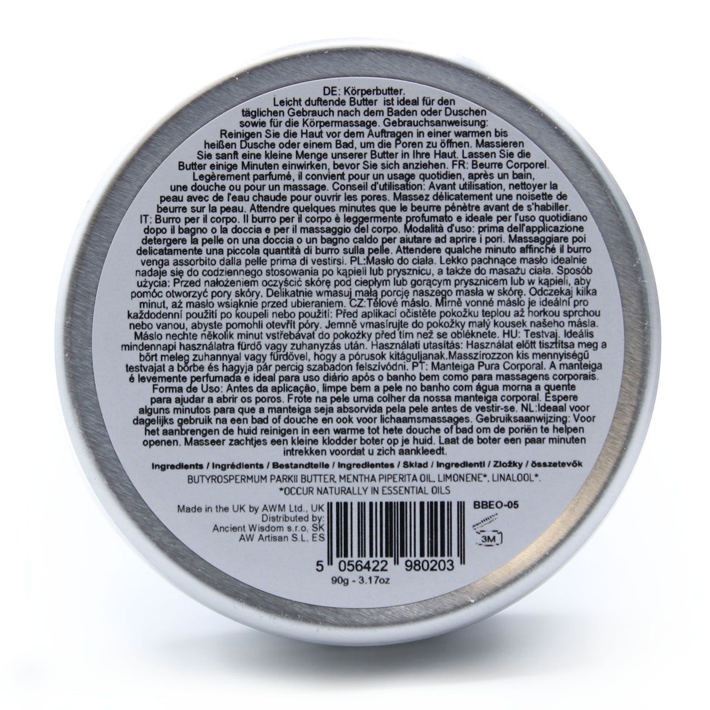 Aromaterapeutické bambucké maslo 90 g – mäta pieporná