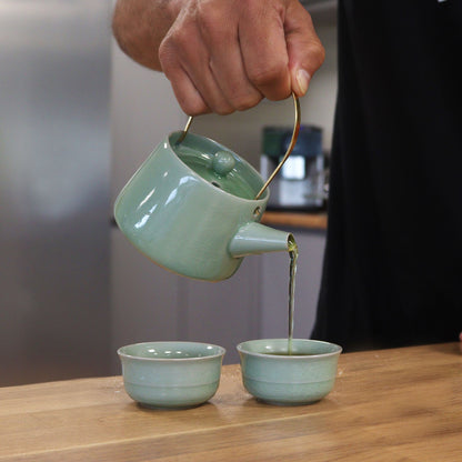 Set čajovej kanvice Herbal Jade – kanvice a dve šálky