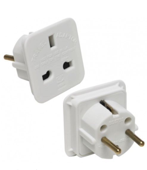 White UK do Euro Travel Adaptor 7.5 Amp.