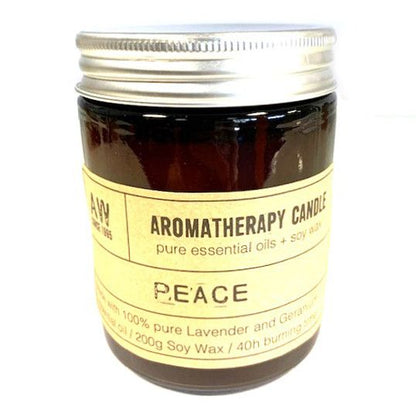 Aromaterapeutická sójová sviečka 200 g – Peace